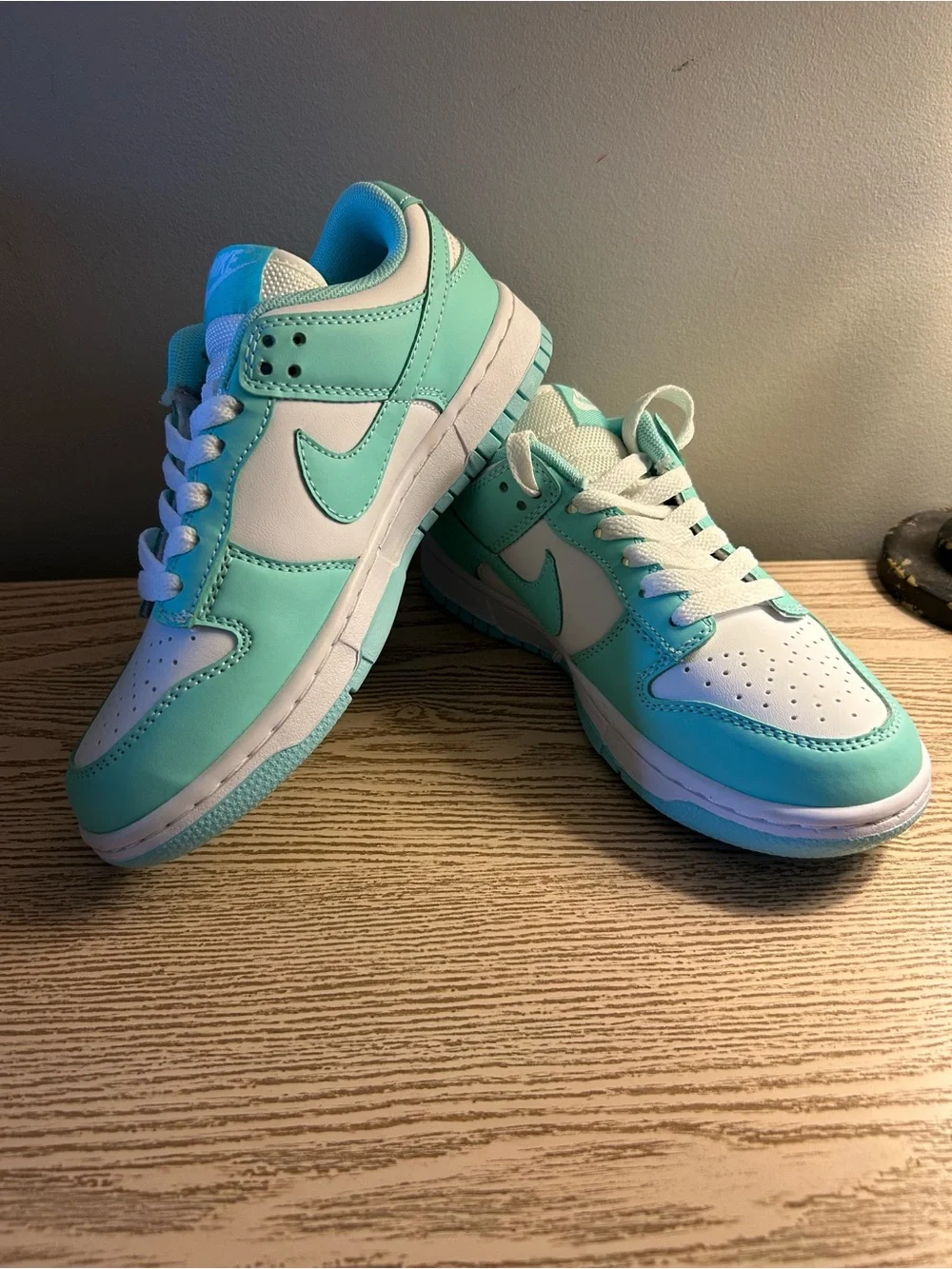 Nike Low Top Sneakers in Mint Green and White